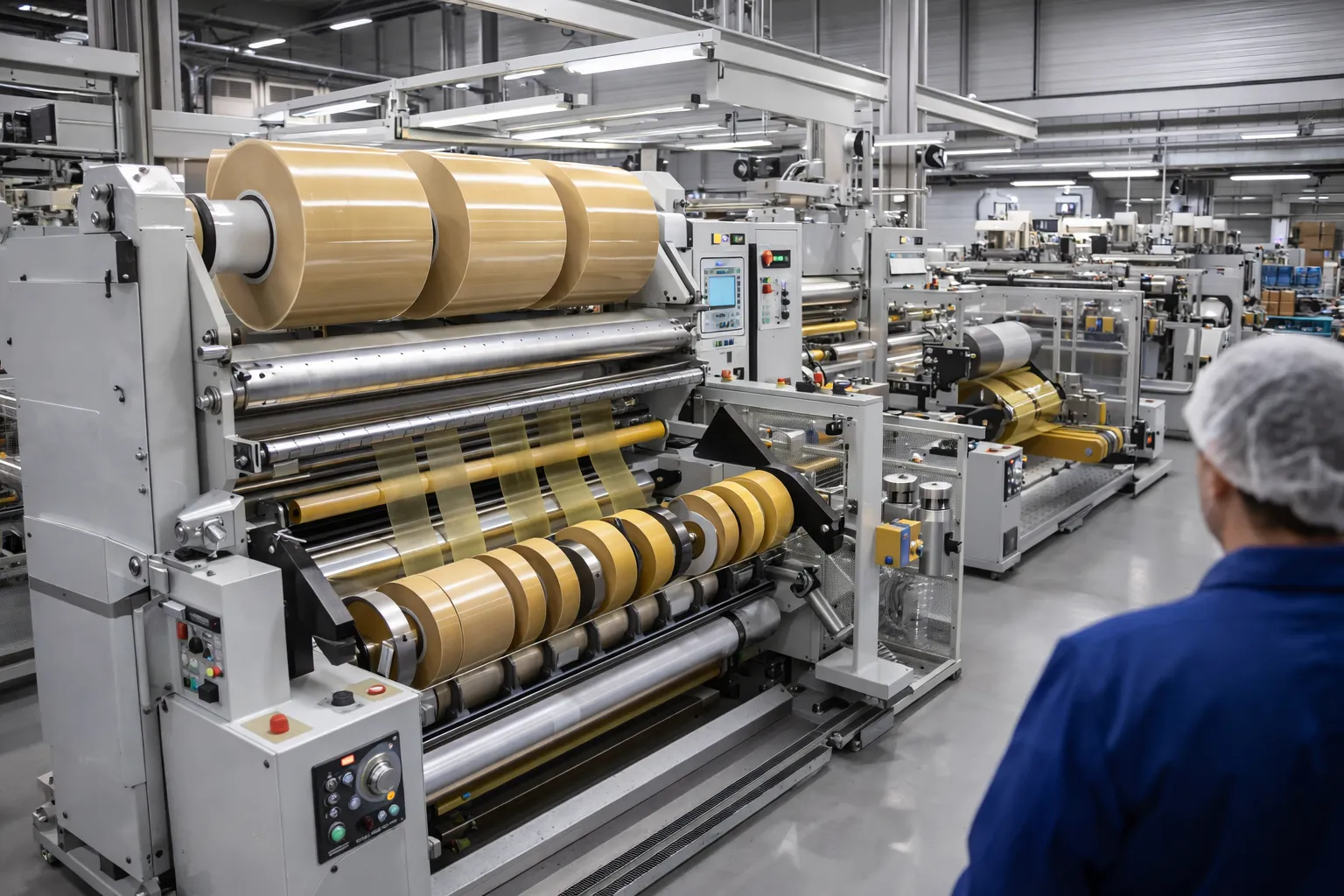 Industrial tape production in action