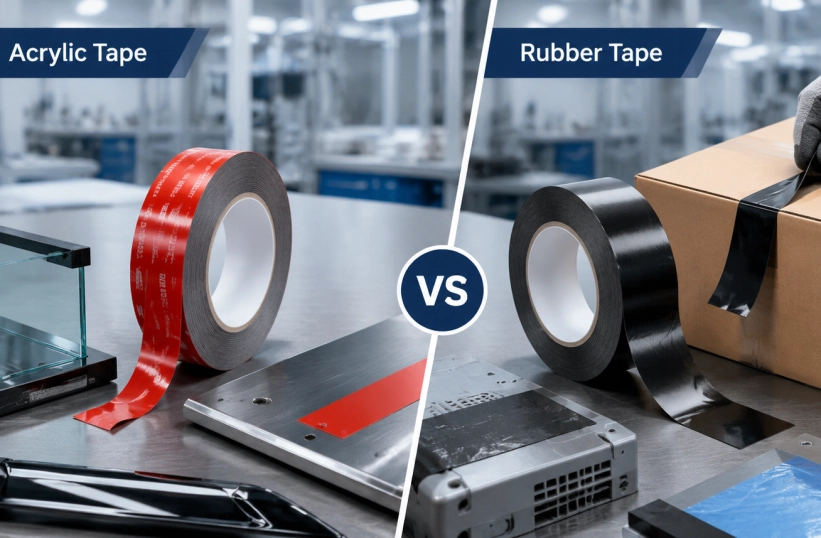Acrylic tape vs rubber tape comparison