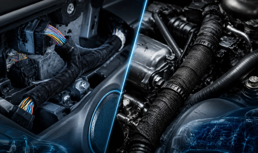 Automotive wiring harness systems in contrast