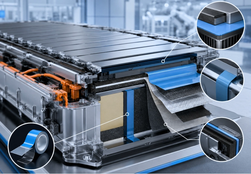 5 Key Tape Applications Inside Modern EV Battery Packs