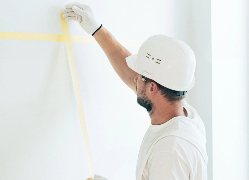 applying Masking Paper Tape